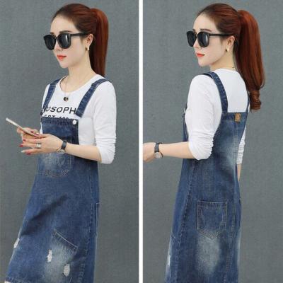 ĐẦM JEAN YẾM FORM A 2 DÂY PHỐI TÚI (KHÔNG KÈM ÁO THUN) - NY827